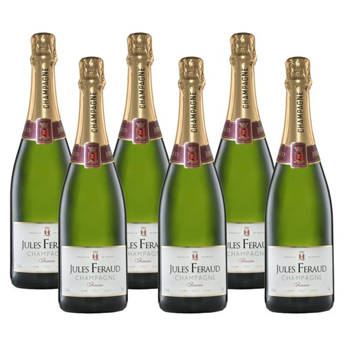 Crate of 6 Jules Feraud Brut Champagne 75cl